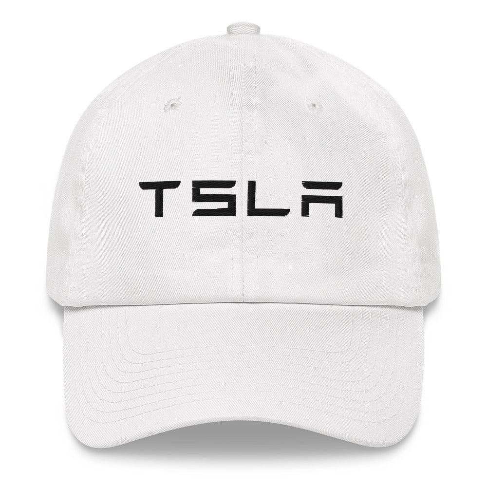 $TSLA Embroidered Hat (White/Black)