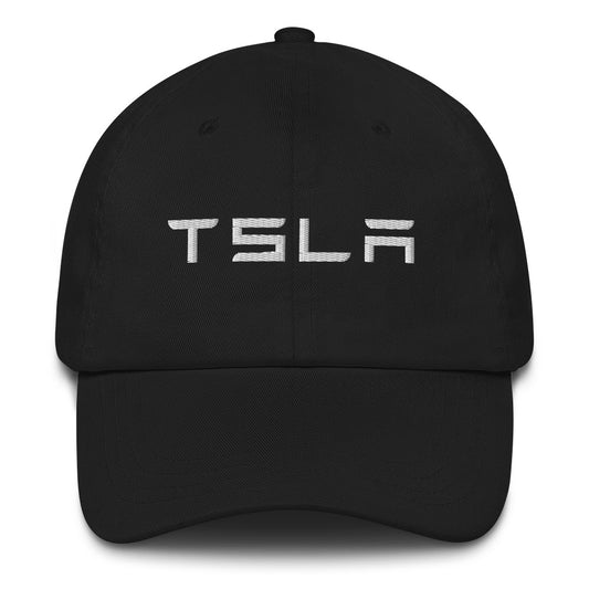 $TSLA Embroidered Hat (Black/White)